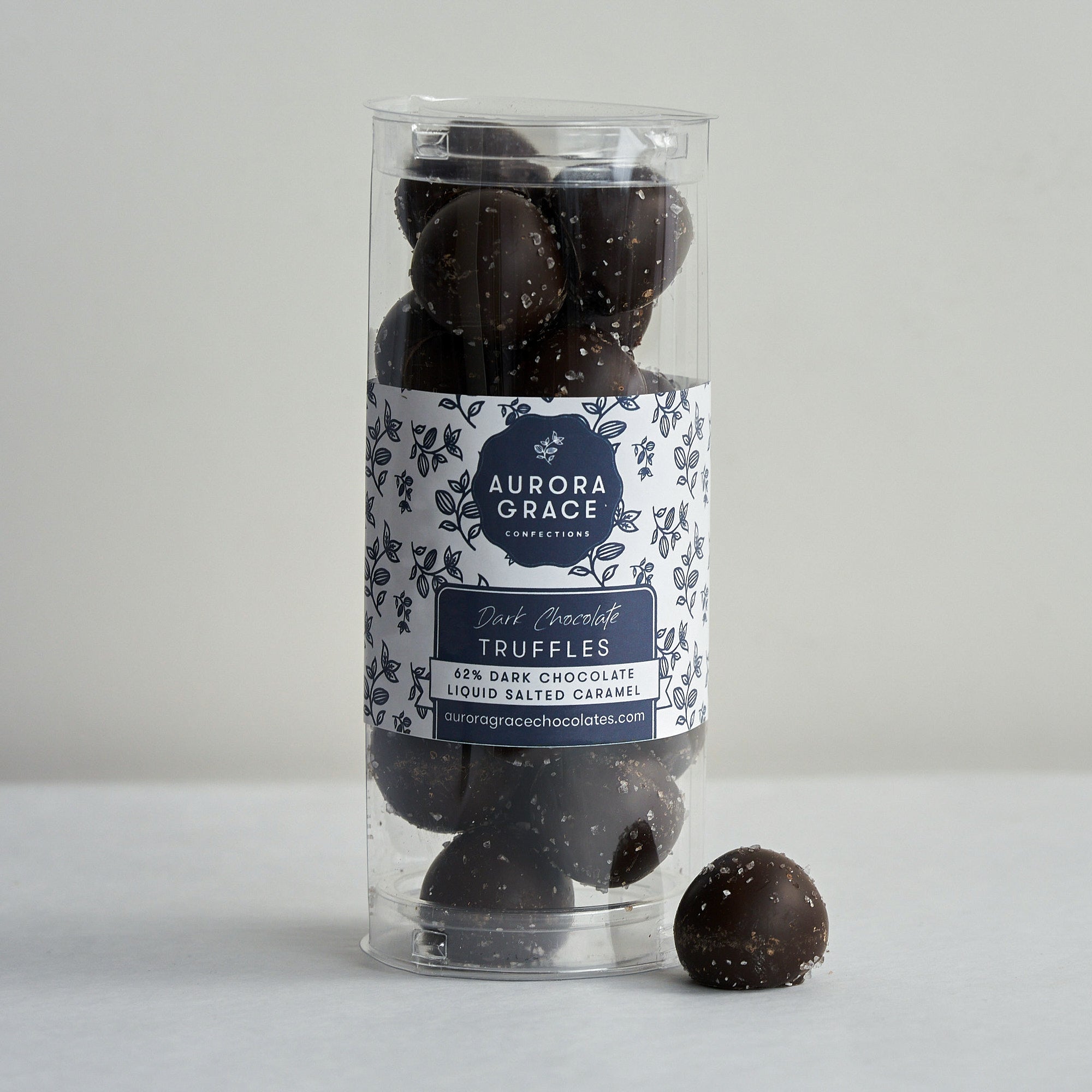 Dark Chocolate Salted Caramel Truffles Aurora Grace